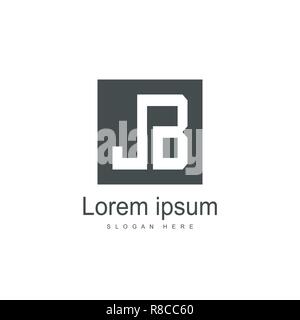 Initial JB Logo template Design. Minimalistische schreiben Logo vektor design Stock Vektor