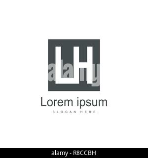 Initial LH Logo template Design. Minimalistische schreiben Logo vektor design Stock Vektor