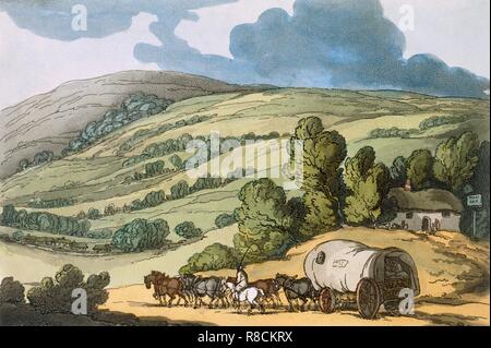Taunton Vale, Somersetshire, Pub. 1822. Schöpfer: Thomas Rowlandson (1756-1827). Stockfoto