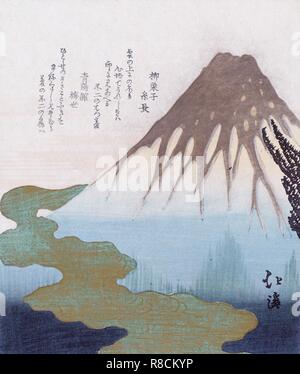 Mount Fuji über den Wolken, c 1820. Schöpfer: Toyota Hokkei (1780 - 1850). Stockfoto