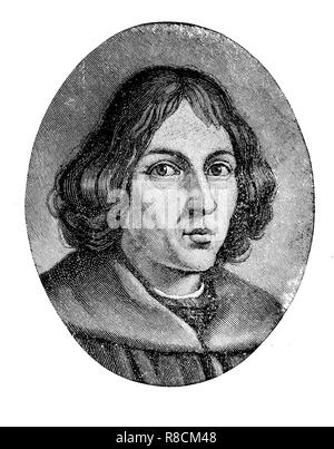 Nikolaus Kopernikus (1473-1543), Mathematiker und Astronom, der ein Modell des Universums, das die Sonne statt der Erde in den Mittelpunkt des Universums gestellt formuliert Stockfoto