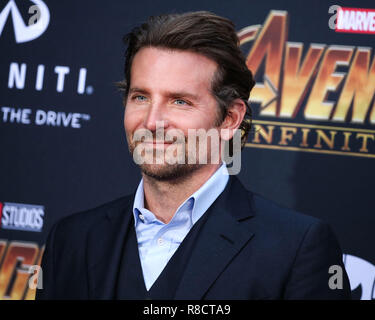 HOLLYWOOD, Los Angeles, CA, USA - 23. April: Bradley Cooper bei der Weltpremiere von Disney und Marvel's 'Avengers: Infinity Krieg" am El Capitan Theatre, Dolby Theater und TCL Chinese Theater IMAX am 23. April 2018 in Hollywood, Los Angeles, Kalifornien, USA. (Foto von Xavier Collin/Image Press Agency) Stockfoto