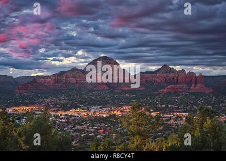 Foto der Panoramablick von Sedona in Arizona Stockfoto