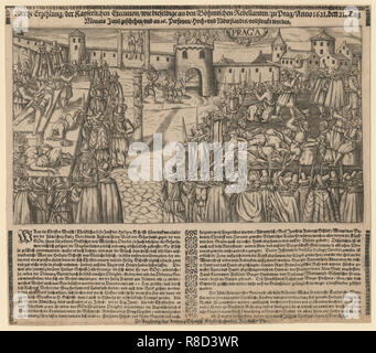 Ausführung von 27 protestantischen Führer auf dem Altstädter Ring in Prag am 21. Juni 1621, 1621. Stockfoto