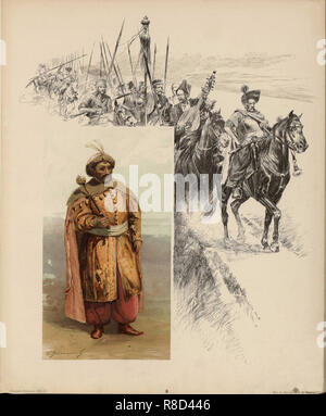 Die Kosaken Ataman der Ukraine Bohdan Khmelnytsky (1595-1657), 1899-1900. Stockfoto