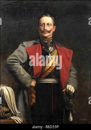 Porträt des deutschen Kaisers Wilhelm II. (1859-1941), König von Preußen, 1900 s-1910 s. Stockfoto