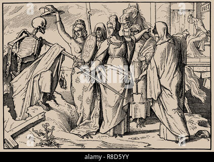 Auch ein Tanz des Todes, Blatt I (Auferstehung der Tod), 1849. Stockfoto