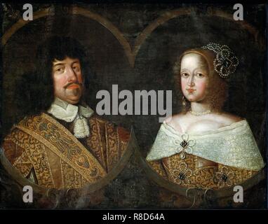 Porträt von König Friedrich III. von Dänemark (1609-1670) und Sophie Amalie (1670-1710), Herzogin von Brun Stockfoto