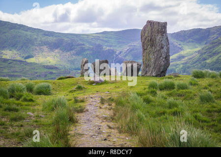 Uragh Steinkreis im den Gleninchaquin Park, Irland Stockfoto