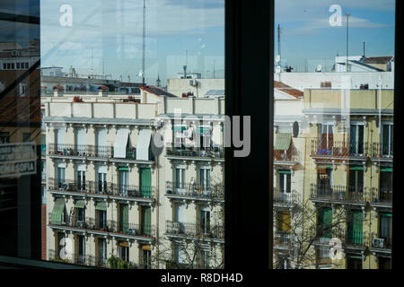 Moderne Erweiterung vom französischen Architekten Jean Nouvel, Museo Nacional Centro de Arte Reina Sofía, Madrid, Spanien Stockfoto