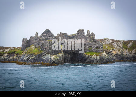 Cromwell Burg auf Inishbofin, Co Galway Stockfoto