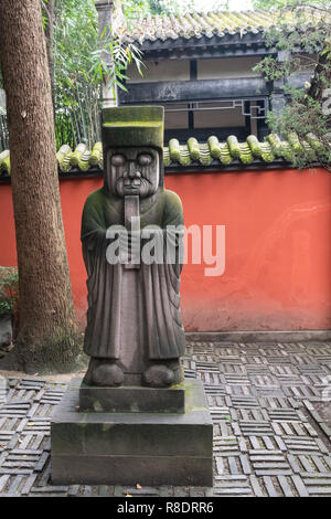 Wuhou Tempel Statuen im Innenhof - Kaiser Stockfoto