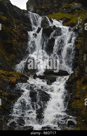 Watefall an der Mühle auf dem Rhosydd Schiefergrube Ort, Tanygrisiau, Ffestiniog Stockfoto