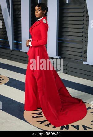 BEVERLY HILLS, Los Angeles, CA, USA - 04. März: Janelle Monae am 2018 Vanity Fair Oscar Party im Wallis Annenberg Center für Darstellende Künste am März 4, 2018 in Beverly Hills, Los Angeles, Kalifornien, Vereinigte Staaten. (Foto von Xavier Collin/Image Press Agency) Stockfoto