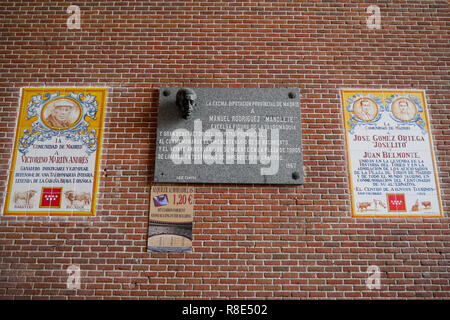 Monumentale Arenas von Las Ventas - Monumental Plaza de Toros de Las Ventas, Madrid, Spanien Stockfoto