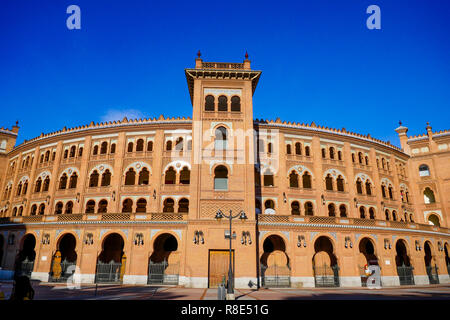 Monumentale Arenas von Las Ventas - Monumental Plaza de Toros de Las Ventas, Madrid, Spanien Stockfoto