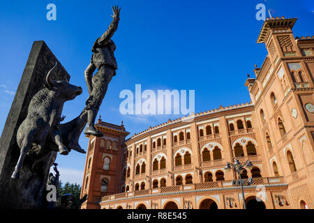 Monumentale Arenas von Las Ventas - Monumental Plaza de Toros de Las Ventas, Madrid, Spanien Stockfoto