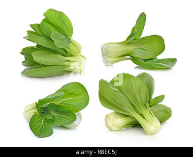 Bok Choy (Chinakohl) isoliert auf weiss Stockfoto