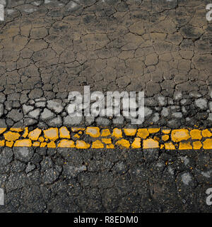 Asphalt crack Textur Hintergrund Stockfoto
