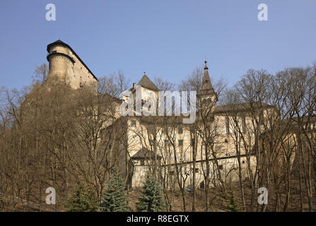 Burg Orava - Oravsky hrad in der Slowakei Stockfoto