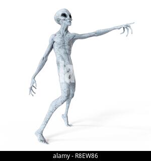Abbildung eines humanoiden Alien. Stockfoto
