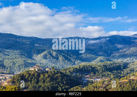 Bumthang Dzong Kloster im Königreich Bhutan. Stockfoto