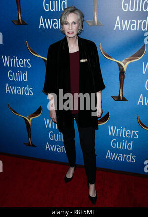 BEVERLY HILLS, Los Angeles, CA, USA - 11. Februar: Jane Lynch am 2018 Writers Guild Awards Los Angeles Zeremonie im Beverly Hilton Hotel am 11. Februar 2018 in Beverly Hills, Los Angeles, Kalifornien, USA. (Foto von Xavier Collin/Image Press Agency) Stockfoto