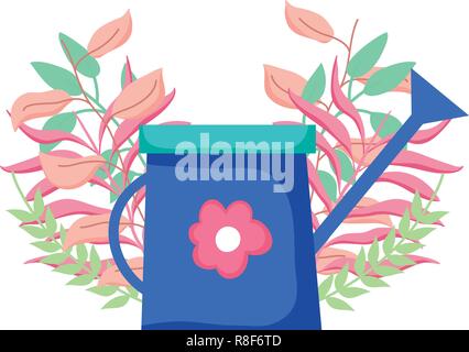 Cute Sprinkler von Garten mit Blumenschmuck Stock Vektor