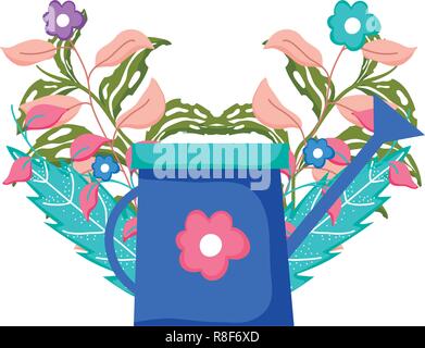 Cute Sprinkler von Garten mit Blumenschmuck Stock Vektor