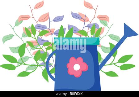 Cute Sprinkler von Garten mit Blumenschmuck Stock Vektor