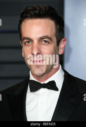 BEVERLY HILLS, Los Angeles, CA, USA - 04. März: BJ Novak am 2018 Vanity Fair Oscar Party im Wallis Annenberg Center für Darstellende Künste am März 4, 2018 in Beverly Hills, Los Angeles, Kalifornien, Vereinigte Staaten. (Foto von Xavier Collin/Image Press Agency) Stockfoto