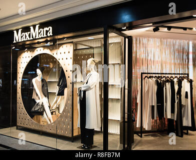 Hong Kong, April 7, 2019: Max Mara Store in Hongkong Stockfoto