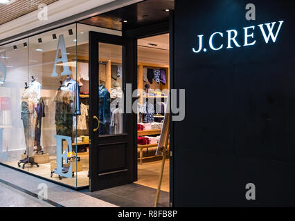 Hong Kong, April 7, 2019: J. Crew Store in Hongkong. Stockfoto