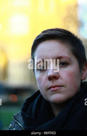 Kirsty Blackman in Westminster, London, Großbritannien. SNP. Scottish National Party MP Kirsty Blackman gab ihr Einverständnis für diese Fotos für Alamy stock Archivierung und historische Kategorie. Die britischen Politiker. Die britische Politik. Großbritannien Politik. Russell Moore/Alamy. Stockfoto