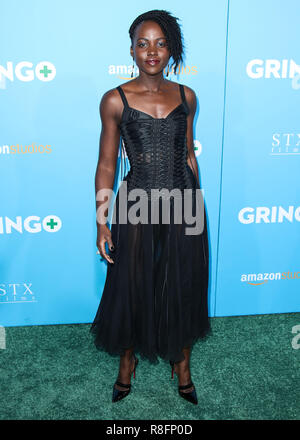 LOS ANGELES, Ca, USA - 06. März: Lupita Nyong'o am Los Angeles Premiere von Amazon Studios und STX Filme "Gringo" im Regal LA LIVE Stadion 14. Am 6. März in Los Angeles, Kalifornien 2018, United States statt. (Foto von Xavier Collin/Image Press Agency) Stockfoto