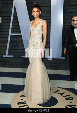 BEVERLY HILLS, Los Angeles, CA, USA - 04. März: zendaya am 2018 Vanity Fair Oscar Party im Wallis Annenberg Center für Darstellende Künste am März 4, 2018 in Beverly Hills, Los Angeles, Kalifornien, Vereinigte Staaten. (Foto von Xavier Collin/Image Press Agency) Stockfoto