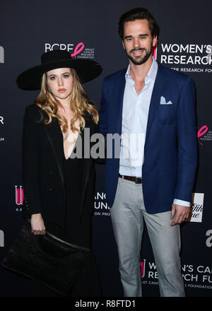 BEVERLY HILLS, Los Angeles, CA, USA - 27. Februar: Majandra Delfino, David Walton bei den Frauen Krebs des Forschungsfonds einen unvergesslichen Abend Benefiz-gala gehalten an der Beverly Wilshire Hotel am Februar 27, 2018 in Beverly Hills, Los Angeles, Kalifornien, Vereinigte Staaten. (Foto von Xavier Collin/Image Press Agency) Stockfoto