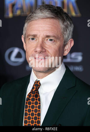 HOLLYWOOD, Los Angeles, CA, USA - 29. Januar: Martin Freeman bei der Weltpremiere von Disney und Marvel 'Black Panther' auf der Dolby Theatre statt, am 29. Januar 2018 in Hollywood, Los Angeles, Kalifornien, Vereinigte Staaten. (Foto von Xavier Collin/Image Press Agency) Stockfoto