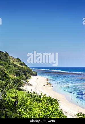 Luftaufnahme von Pantai Pandawa Strand auf der Insel Bali in Indonesien Stockfoto