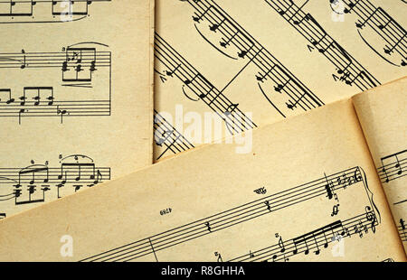 Musik Blätter für Kunst Hintergrund Stockfoto