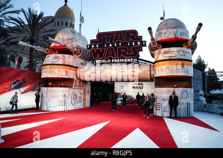 LOS ANGELES, Ca, USA - 09 Dezember: Atmosphäre bei der Weltpremiere von Disney Bilder und Lucasfilm's Star Wars: Der letzte Jedi' im Shrine Auditorium statt am 9. Dezember 2017 in Los Angeles, Kalifornien, USA. (Foto von Xavier Collin/Image Press Agency) Stockfoto