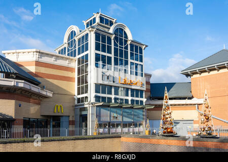 Eingang intu Lakeside Shopping Centre, West Thurrock, Grays, Essex, England, Vereinigtes Königreich Stockfoto