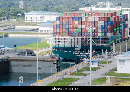 Panamakanal Espansion Besucherzentrum Stockfoto