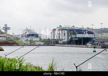 Panamakanal Espansion Besucherzentrum Stockfoto