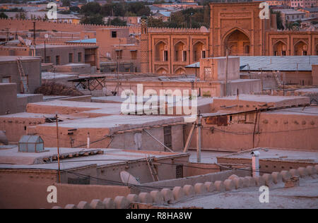 Dächer, Altstadt, Chiwa, Usbekistan Stockfoto