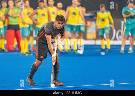 Bhubaneswar, Indien. 15. Dezember, 2018. Odisha's Hockey Männer Wm Bhubaneswar 2018. Veranstaltungsort: Kalinga Stadion. Robbert Kemperman während das Spiel Australien gegen Niederlande. Credit: Pro Schüsse/Alamy leben Nachrichten Stockfoto