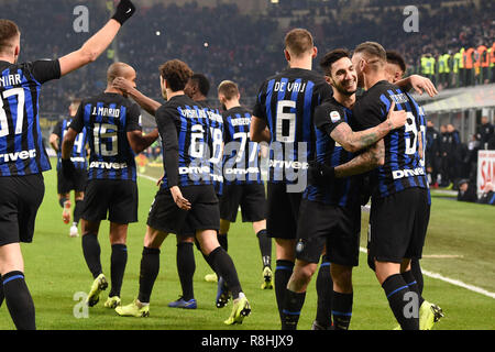 Mailand, Italien. 15. Dezember 2018 in Mailand (MI) Italien Sport Fussball FC Internazionale Mailand vs Udinese Calcio - Italienische Fußball-Liga Serie A TIM 2018/2019 - Giuseppe Meazza Stadion. Im Bild: Credit: LaPresse/Alamy leben Nachrichten Stockfoto