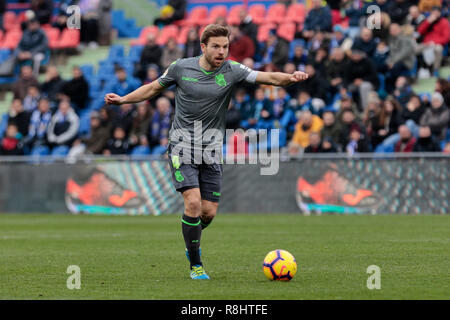 Real Sociedad Asier Illarramendi in Aktion während der Liga Fußballspiel zwischen Getafe CF und Real Sociedad San Sebastián im Coliseum Alfonso Perez in Getafe, Spanien gesehen. (Endstand; Getafe CF 1:0 Real Sociedad) Stockfoto