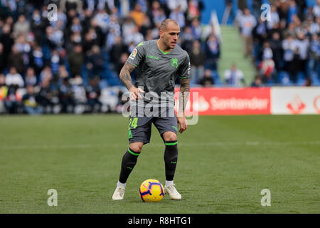 Real Sociedad Sandro in Aktion während der Liga Fußballspiel zwischen Getafe CF und Real Sociedad San Sebastián im Coliseum Alfonso Perez in Getafe, Spanien gesehen. (Endstand; Getafe CF 1:0 Real Sociedad) Stockfoto