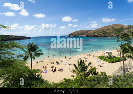 Hanauma Bay, Oahu Hawaii, Oahu Beach in der Nähe von Honolulu Stockfoto